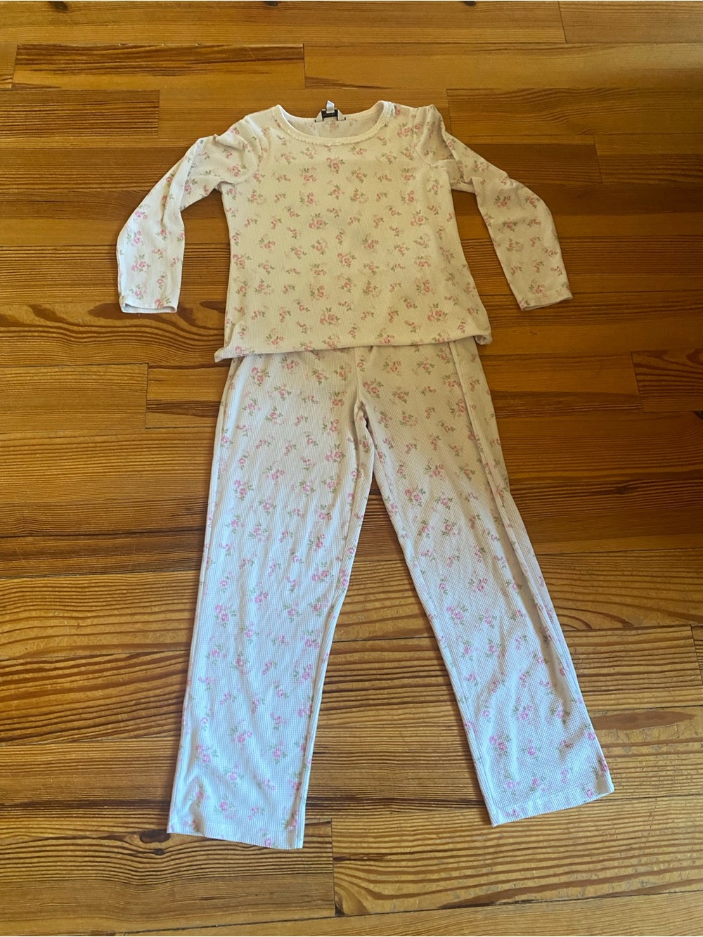 Charter Club Ditsy Floral Pointelle Pajama Set